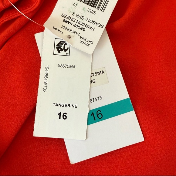 Maison Tara Tangerine Sleeveless Evening Dress. Size XL NWT - Picture 7 of 14
